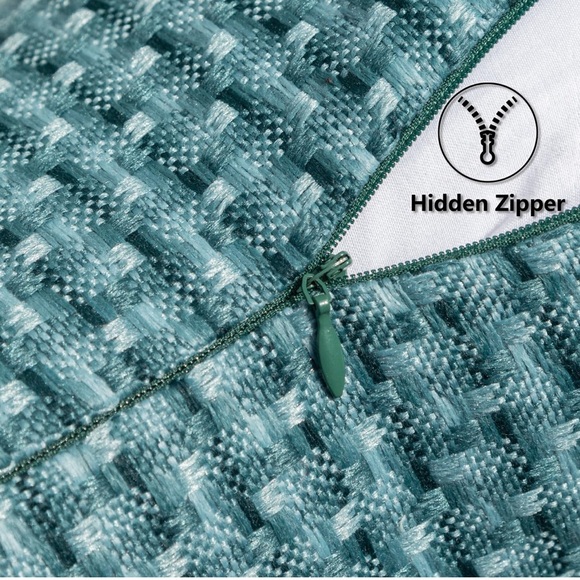 Kevin Outdoor Throw Covers Pack of 2 Garden Patio Balcony BenchSofa 20x20, Teal - Picture 2 of 8